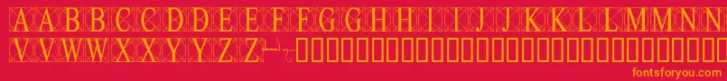 Leonardolevi Font – Orange Fonts on Red Background