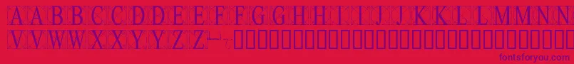 Leonardolevi Font – Purple Fonts on Red Background