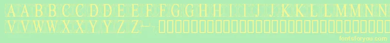 Leonardolevi Font – Yellow Fonts on Green Background