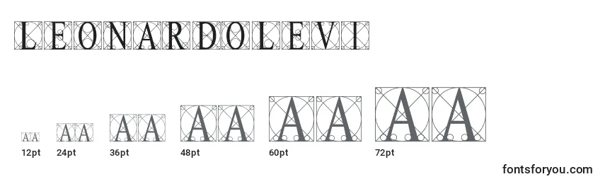 Размеры шрифта Leonardolevi