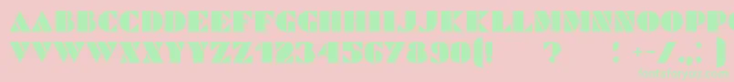 Commanders Font – Green Fonts on Pink Background