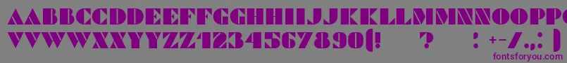 Commanders Font – Purple Fonts on Gray Background