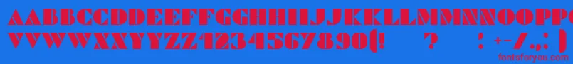 Commanders Font – Red Fonts on Blue Background