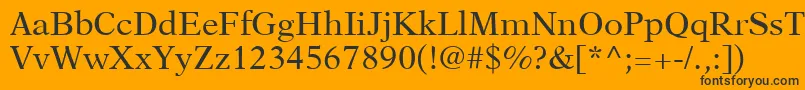 NewAsterLtRoman Font – Black Fonts on Orange Background