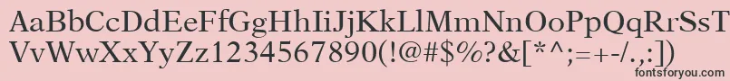 NewAsterLtRoman Font – Black Fonts on Pink Background
