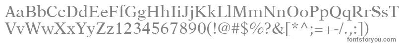 フォントNewAsterLtRoman – 白い背景に灰色の文字