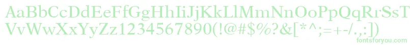 NewAsterLtRoman Font – Green Fonts on White Background