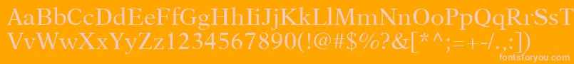 NewAsterLtRoman Font – Pink Fonts on Orange Background