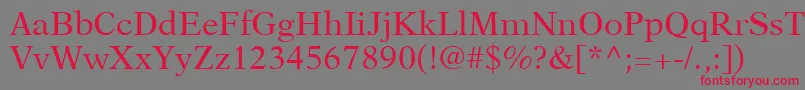 NewAsterLtRoman Font – Red Fonts on Gray Background
