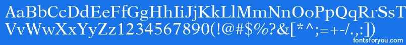 NewAsterLtRoman Font – White Fonts on Blue Background