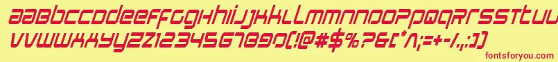 Шрифт Stareaglecondital – красные шрифты на жёлтом фоне
