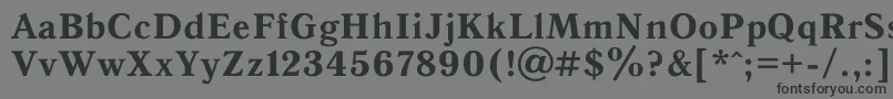 フォントAntiqua0 – 黒い文字の灰色の背景