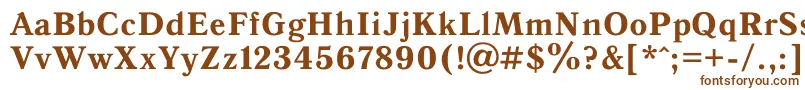 Antiqua0-Schriftart – Braune Schriften auf weißem Hintergrund