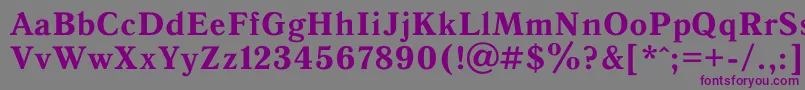 Antiqua0-Schriftart – Violette Schriften auf grauem Hintergrund