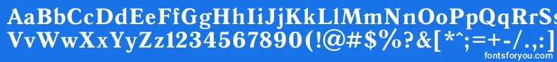 Czcionka Antiqua0 – białe czcionki na niebieskim tle