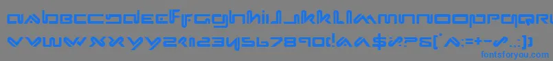 フォントXephyr – 灰色の背景に青い文字