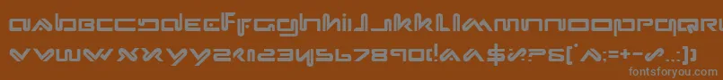 フォントXephyr – 茶色の背景に灰色の文字