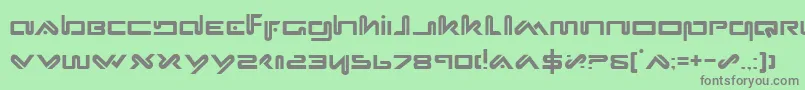 フォントXephyr – 緑の背景に灰色の文字