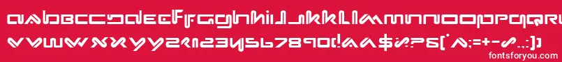 フォントXephyr – 赤い背景に白い文字