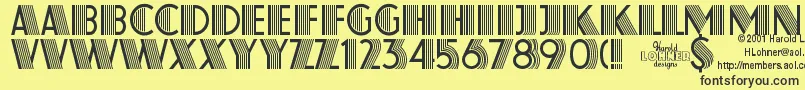 AtlasRegular Font – Black Fonts on Yellow Background