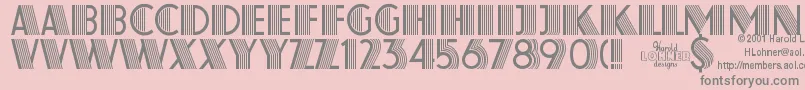 AtlasRegular-Schriftart – Graue Schriften auf rosa Hintergrund