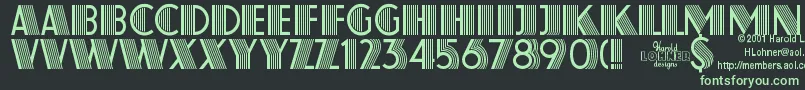 フォントAtlasRegular – 黒い背景に緑の文字