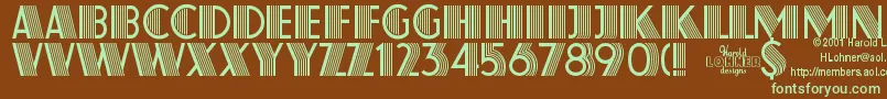 AtlasRegular Font – Green Fonts on Brown Background