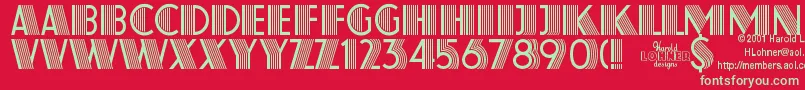 AtlasRegular Font – Green Fonts on Red Background