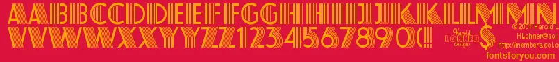 AtlasRegular Font – Orange Fonts on Red Background