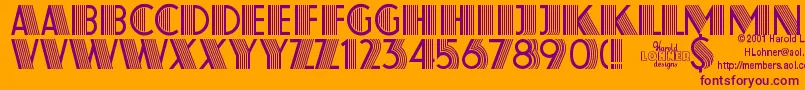 AtlasRegular Font – Purple Fonts on Orange Background