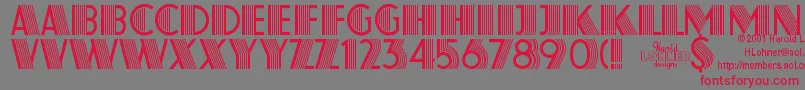 AtlasRegular Font – Red Fonts on Gray Background