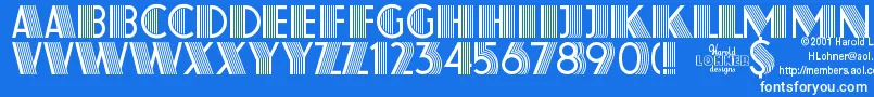 フォントAtlasRegular – 青い背景に白い文字