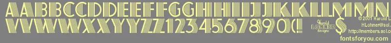 AtlasRegular Font – Yellow Fonts on Gray Background