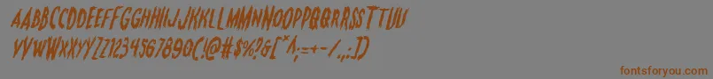 Monsteramaital Font – Brown Fonts on Gray Background