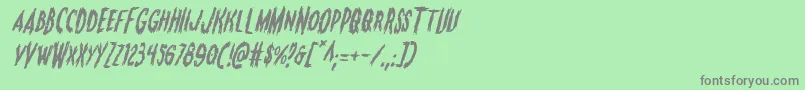 More about Monsteramaital Font Monsteramaital Font – Gray Fonts on Green Background