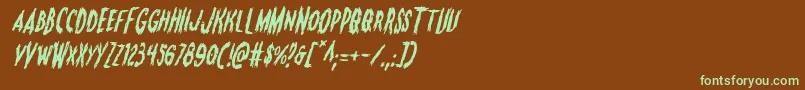 Monsteramaital Font – Green Fonts on Brown Background