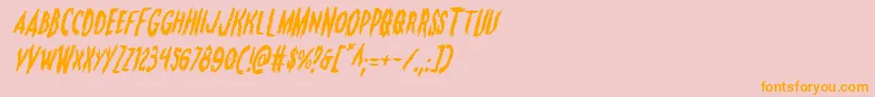 Monsteramaital Font – Orange Fonts on Pink Background