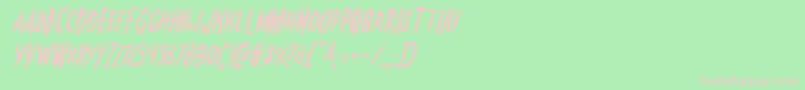 Monsteramaital Font – Pink Fonts on Green Background