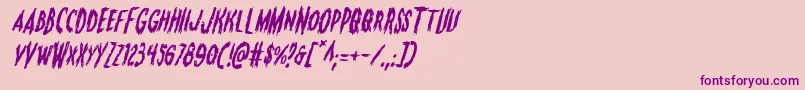 Monsteramaital Font – Purple Fonts on Pink Background