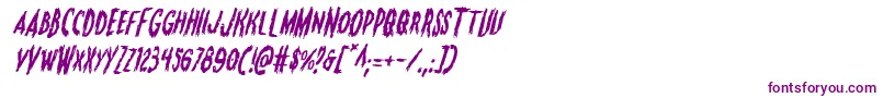 フォントMonsteramaital – 紫色のフォント