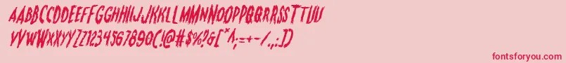 Monsteramaital Font – Red Fonts on Pink Background