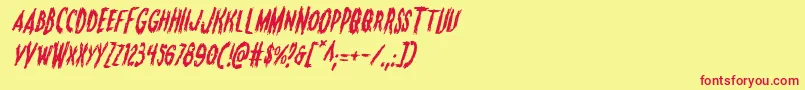 Monsteramaital Font – Red Fonts on Yellow Background