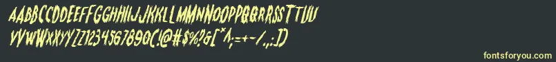 Monsteramaital Font – Yellow Fonts on Black Background