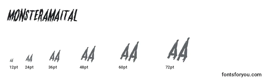 Monsteramaital Font Sizes