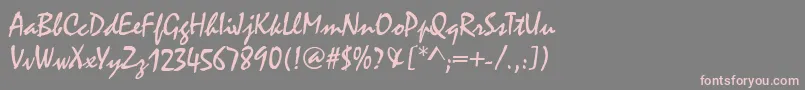 MalagaRegular-Schriftart – Rosa Schriften auf grauem Hintergrund