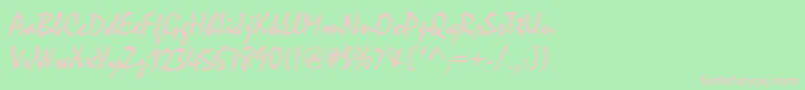 MalagaRegular Font – Pink Fonts on Green Background