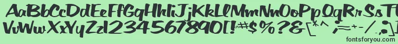 BigSkyRegularTtnorm Font – Black Fonts on Green Background