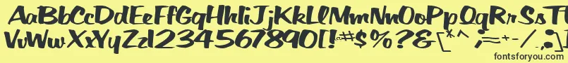 BigSkyRegularTtnorm Font – Black Fonts on Yellow Background