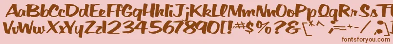 BigSkyRegularTtnorm Font – Brown Fonts on Pink Background