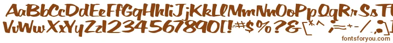 Шрифт BigSkyRegularTtnorm – коричневые шрифты на белом фоне